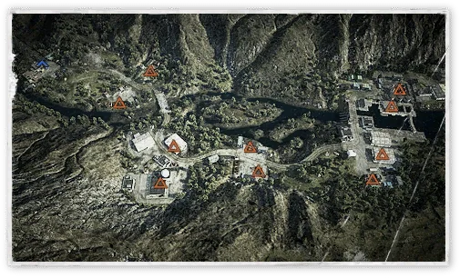 Valley Run from above, with objectives
